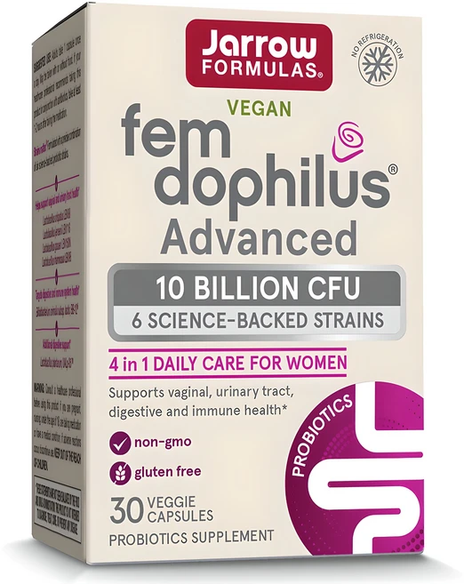 Jarrow Formulas 자로우 펨 도피러스 어드밴스드 유산균 100억 CFU 30캡슐 (상온보관용), 1개, 30정 - 쿠팡