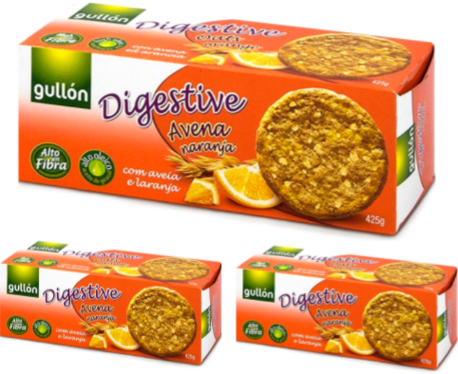 구욘 다이제스티브 오렌지맛 쿠키 비스킷 통밀크래커 비스킷 오트밀쿠키 귀리, 265g, 3개