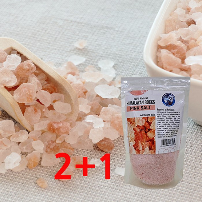 데코마당 2+1 히크소 히말라야 핑크솔트 가는 소금 천일염, 1개, 500g