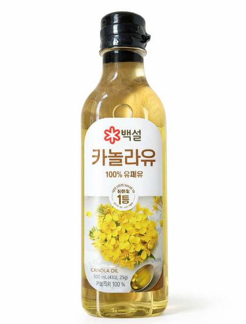 백설 카놀라유 100% 유채유, 500ml, 1개