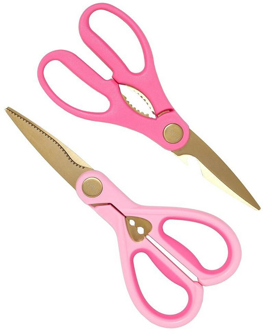 패리스 힐튼 다목적 주방 가위 2개세트 - 핑크