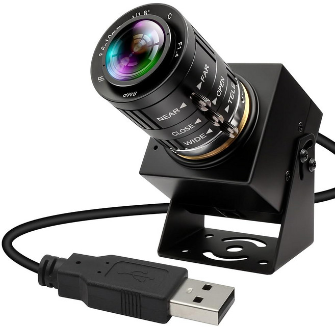 IFWATER 4K 웹캠 1080P@120fps USB 스팀 카메라 3.610mm VariFocal 수동 투과유리 1 200만 화소 UVC 프리 드라이버 호환 컴퓨터 3D, 2 3.610mm 3X Manual 화면확장 Lens