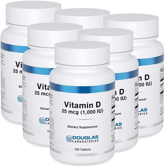 더글라스랩 비타민D 125mcg 1000IU Douglas Laboratories Vitamin D3, 6개, 100정