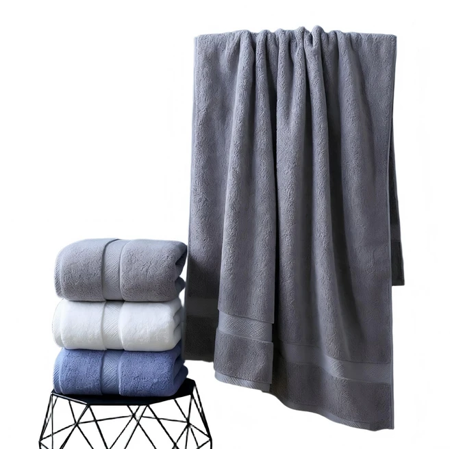 Skansol 프리미엄 호텔 40수 대형 바스타월, 1개, 그레이 - 쿠팡