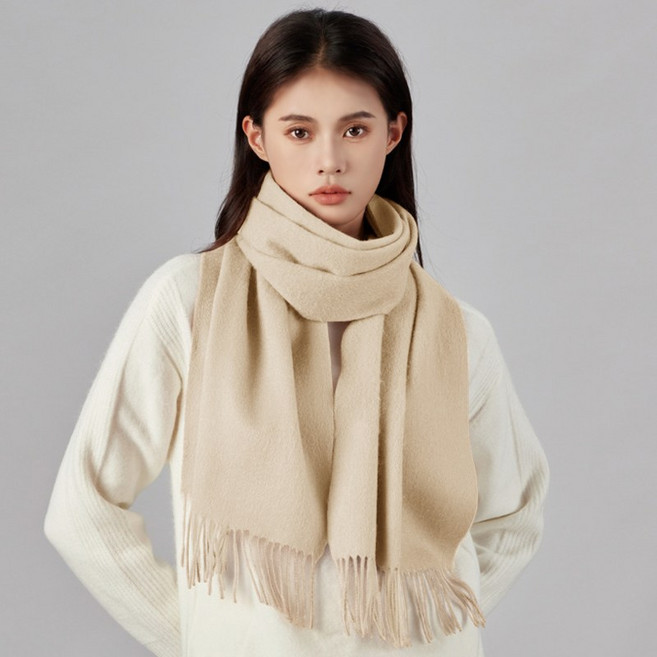 아띠Ahtty 프리미엄 버진 울 캐시미어 빅사이즈 숄 머플러 남녀공용 겨울 목도리 6color