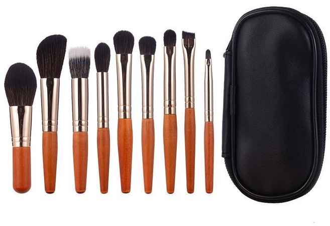 엑스비지 미니휴대용 메이크업 브러쉬9종 세트, 1개