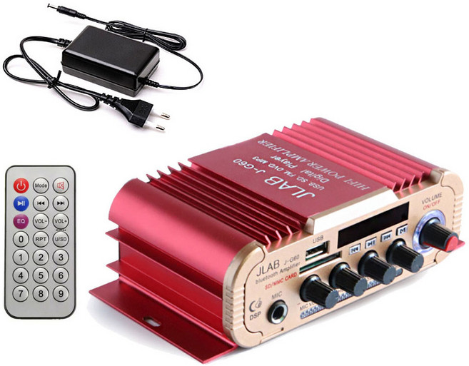 제이랩 J-G60 블루투스 소형 앰프 매장용 가게 식당 카페 업소용 미니 엠프 레드 + 아답터 12V/2A [정품/빠른배송]