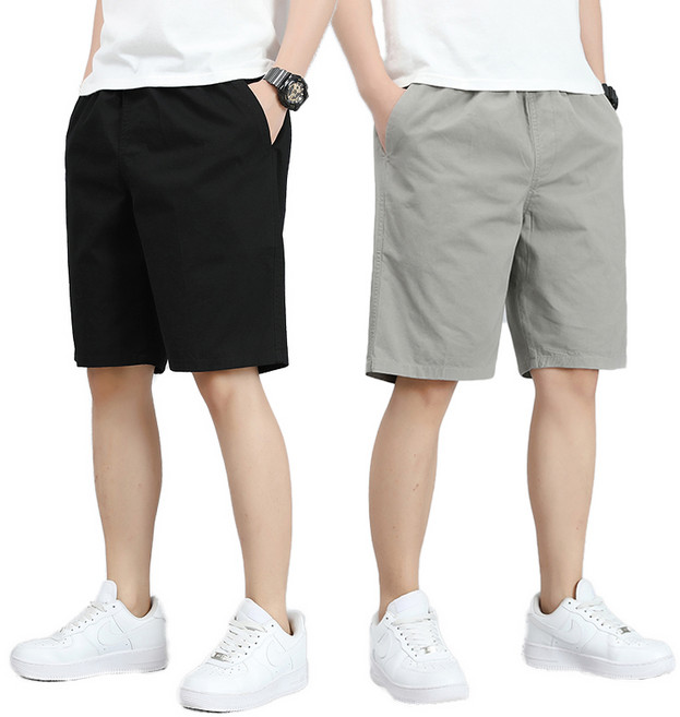 남자 반바지 면100% 스판 밴딩 기본 반바지 2P세트 tanlz