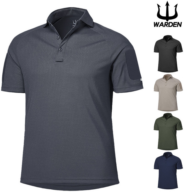 워든 택티컬 폴로 티셔츠 카라티 기능성 밀리터리 전술 등산 소방 경찰 경호원