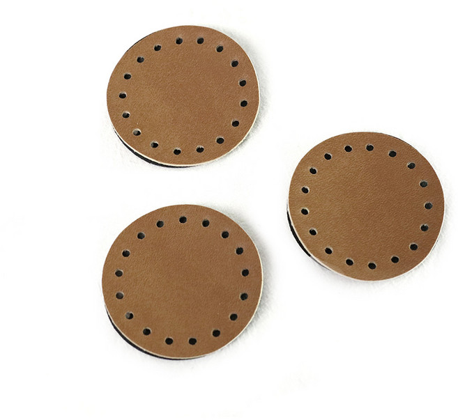 털실나라 초미니 원형 가방바닥 6x6cm 3p 텀블러홀더, 베이지, 3개