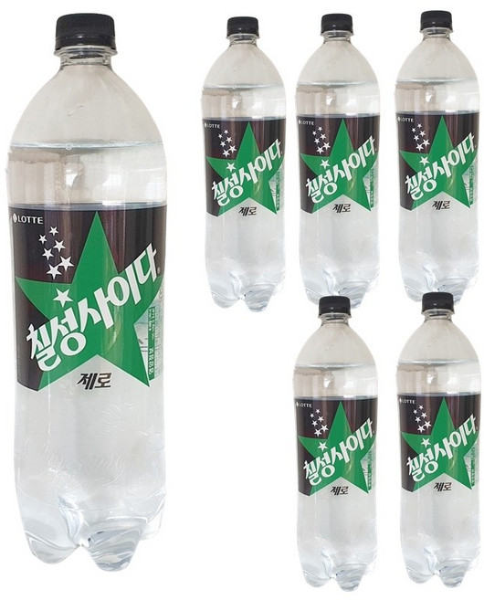 칠성사이다 제로 판매용 바코드있음, 6개, 1.25L