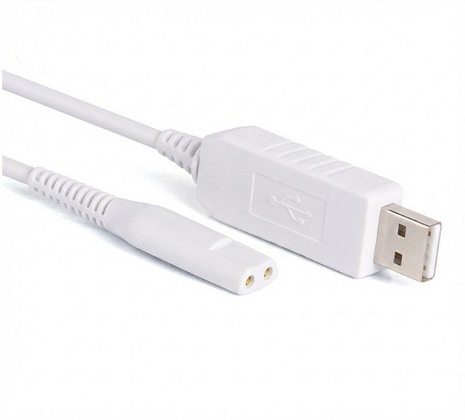 브라운 전기 면도기 충전기 BRAUN 호환 케이블, 화이트, 12v