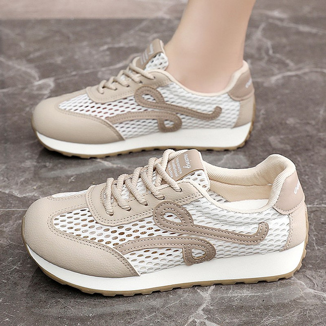 여성 매쉬 발편한 심플 스니커즈 경량 쿠셔닝 런닝화 운동화