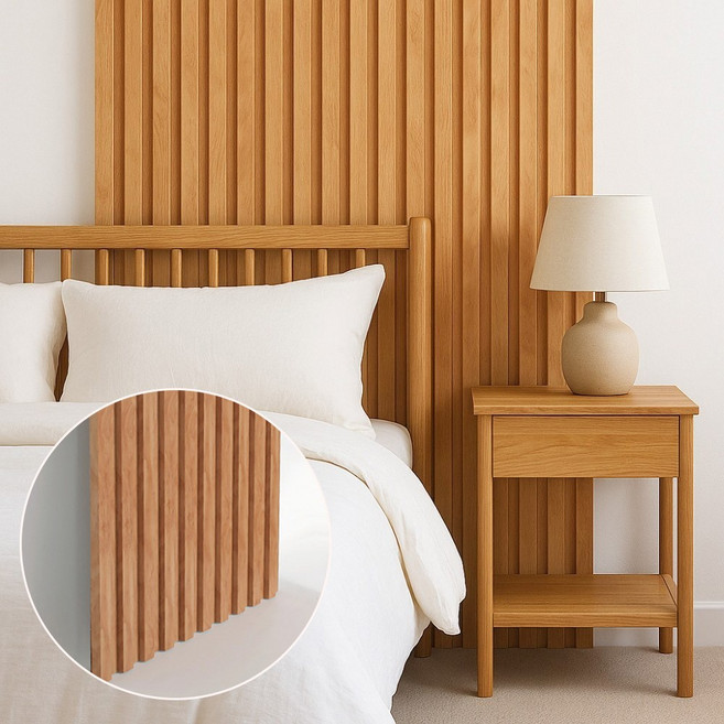 데코앤필름 붙이는 PS 템바보드 사각 습기에 강한 접착식 DIY 셀프 인테리어 패널, 1개, 네츄럴오크 40cmx120cm