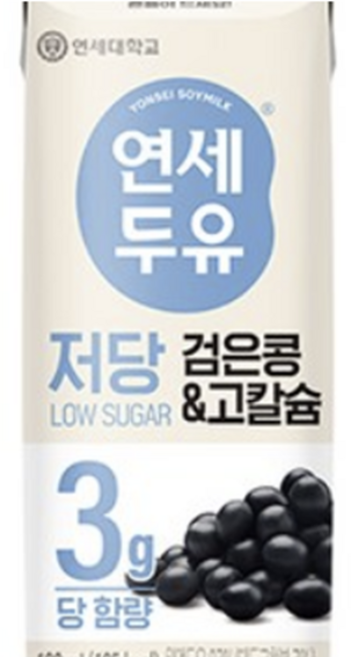 연세두유 저당 검은콩 고칼슘 두유, 190ml, 6개