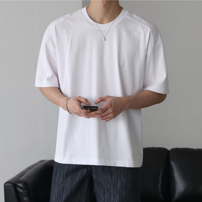 베이직바이블 [premium]수피마 에어로쿨 절개 오버핏 반팔(11color)