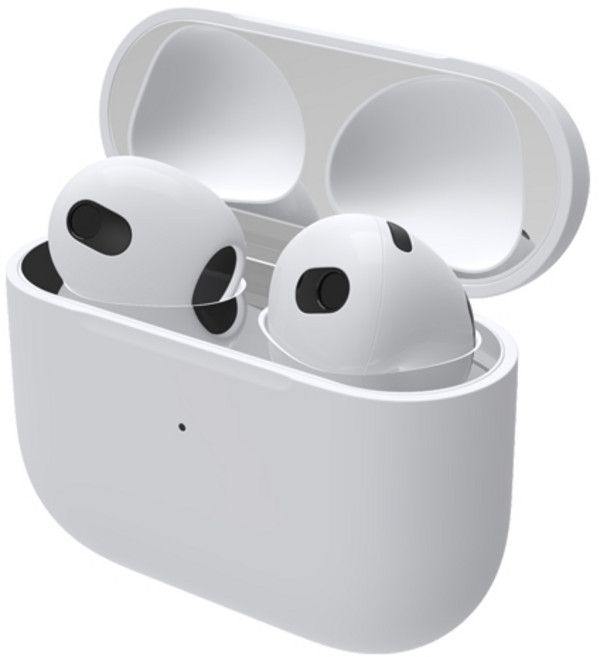 로랜택 에어팟 철가루 방지 부착 스티커 2매입, 에어팟 4세대, 실버, 1세트