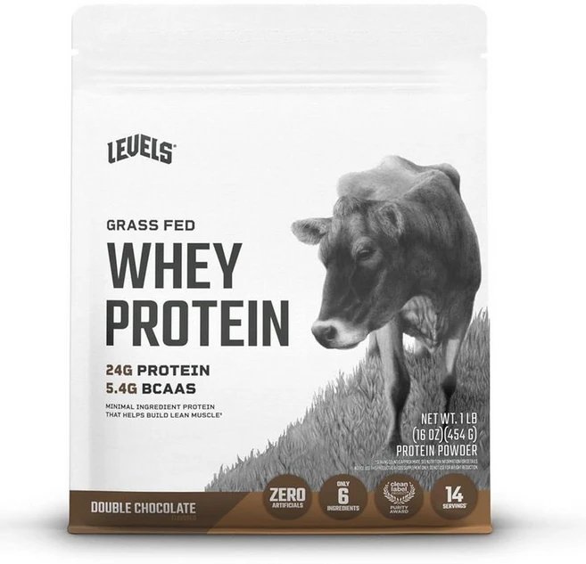 Levels 목초 사육 유청 단백질 파우더 인공 성분 없음 24G 더블 초콜릿 0.5kg(1파운드) 261376, 1파운드 (1팩) - 쿠팡