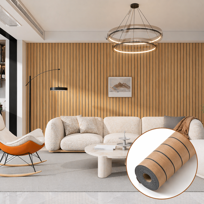 레디보드 인테리어 템바보드 시트지 60cm x 3m, 내추럴우드