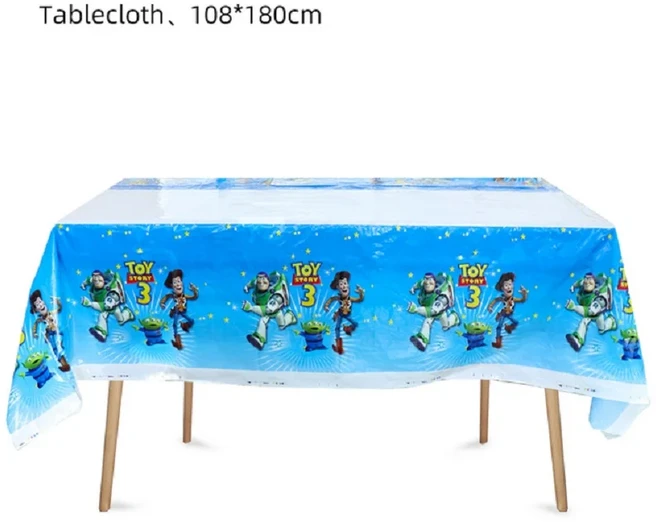 (입학선물 끝판왕)디즈니 토이 스토리 파티 용품 일회용 식기 세트 버즈 라이트이어 식탁보 어린이 생일, 16 1pcs Tablecloth D, 1개