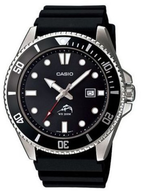 [Casio] 카시오 MDV106-1AV 듀로 남성용 블랙 레진 시계 200미터 방수 역방향 방지 베젤