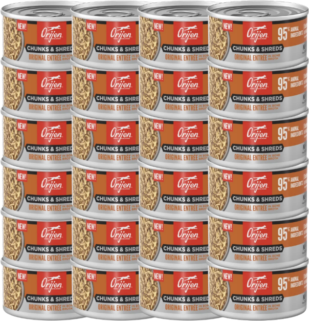 오리젠캣 청크 슈레드 고양이주식캔 습식사료, 24개, 85g, 오리지날