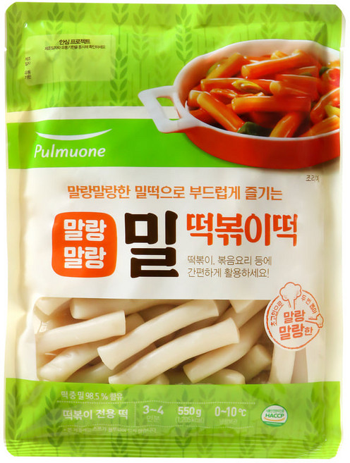 (냉장)[풀무원]말랑말랑밀떡볶이떡550gx4, 550g, 4개