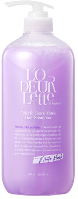 로더렛 컬러 핏 퍼퓸 대용량 비오틴 저자극 약산성 샴푸 1000ml (그레이스 머스크), 1L, 1개