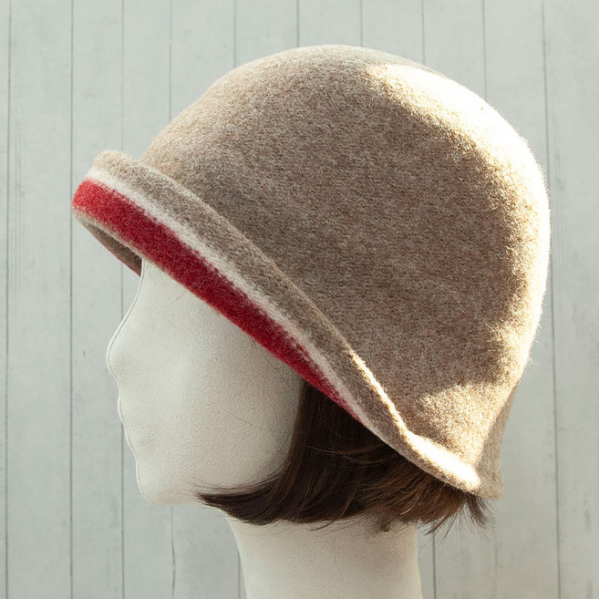 울 버킷햇 펠트 클로슈햇 여자 겨울 벙거지 모자