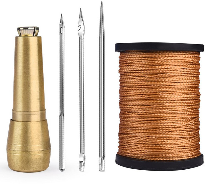 손잡이 수리 재봉 세트 바늘 송곳 도구 DIY 신발 실 캔버스 포함 텐트 키트 구리 가죽 나일론, Set 03