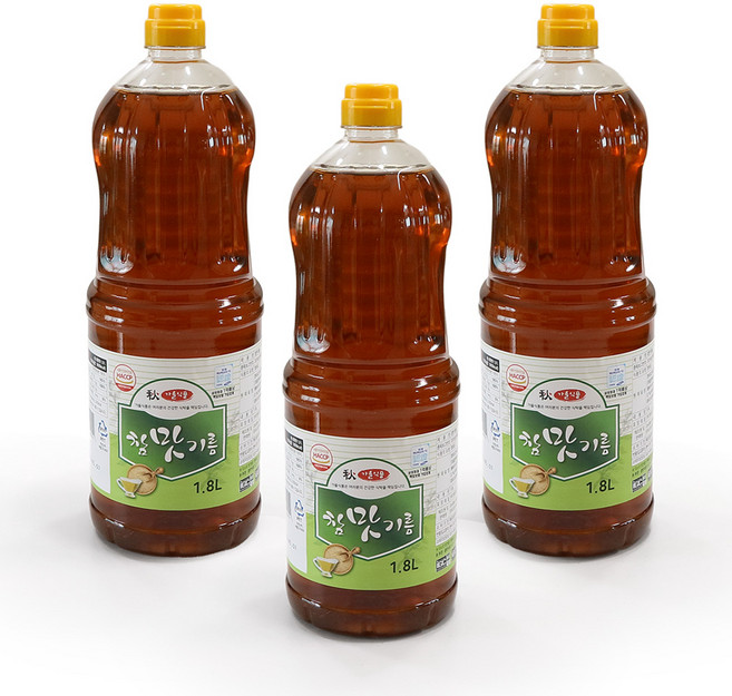 가을식품 참맛기름 1.8L 향미유 참기름 식자재 업소용 대용량, 3개