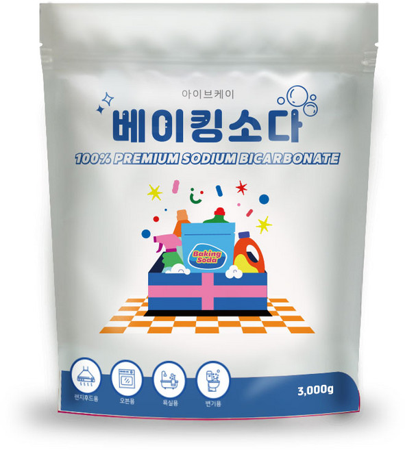 아이브케이 베이킹소다 리필형 (대용량), 3kg, 1개