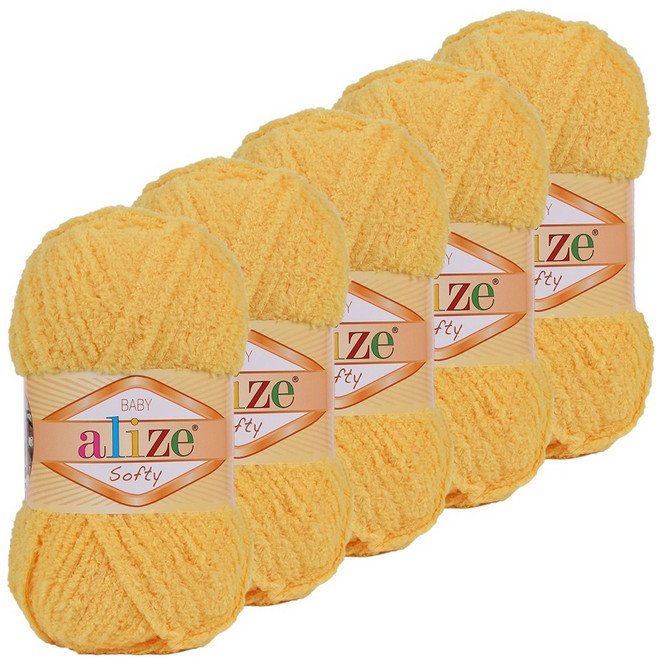 엘리제 소프티 베이비 뜨개실 5p 세트, 옐로우, 5개