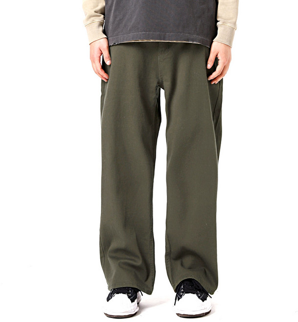 비브레이커스 남성 밴딩 스판 코튼 와이드 면바지