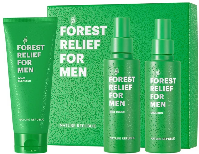 네이처리퍼블릭 포레스트 릴리프 포 맨 스킨케어 3종 세트, 1세트 - 쿠팡