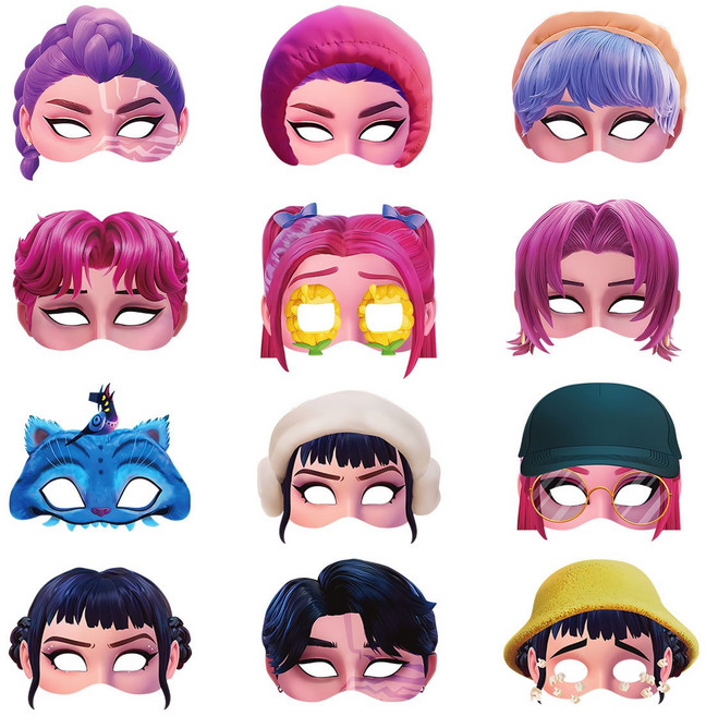 데몬 헌터스 가면 마스크 할로윈 생일파티 촬영소품 12종