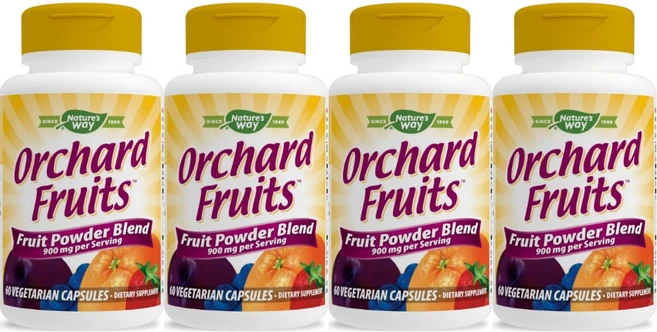 네이처스웨이 오차드 프루트 파우더 블랜드 450mg, 4팩, 60정 - 쿠팡