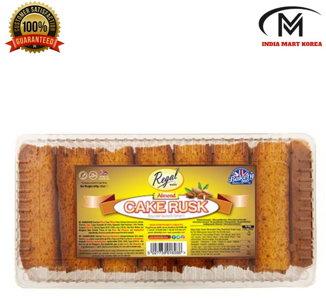 Regal Premium Cake Rusk Almond Flavored | Halal Snack 리갈 아몬드 케이크 러스크 바삭한 티타임 과자 | 할랄, 1개, 550g