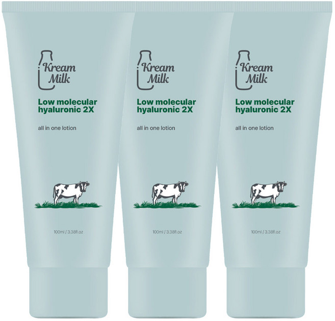 크림밀크 저분자 히알루론산 2X 올인원 로션, 3개, 100ml
