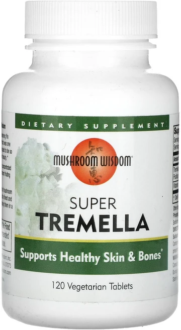 머쉬룸위즈덤 백목이버섯 은이버섯 추출물 트리멜라 120정, 1개 - 쿠팡