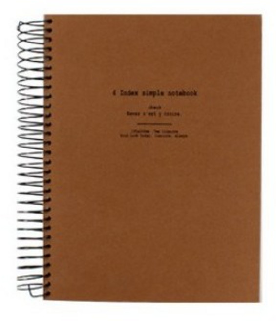 톡톡팬시 인덱스 심플 스프링노트, 브라운 색상, 2개