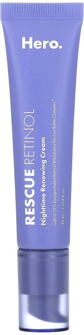 Hero Cosmetics 레스큐 레티놀 나이트타임 리뉴잉 크림 30ml(1.014fl oz) Cosmetics (히어로 코스메틱스), 1개 - 쿠팡