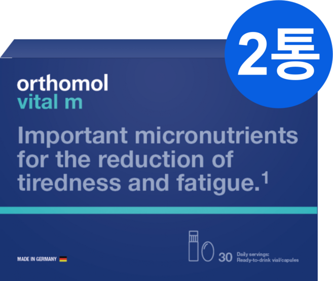[독일 내수 정품](오쏘몰) ORTHOMOL Vital M TrinkfläschchenKaps.Kombipack. 30St, 300g+300g 60일분, 1개
