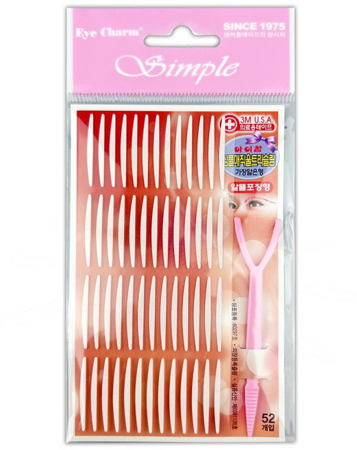 [뷰티 프로젝트] 고급 52P 쌍꺼풀 테이프 가장 얇은형 아이참 심플 매직 슬림 액 쌍꺼 셀프 관리 소품 필수 추천, 1개