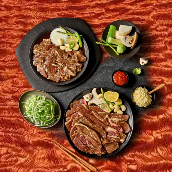 프리미엄 안창살 양념 구이용 HACCP 인증, 2개, 400g