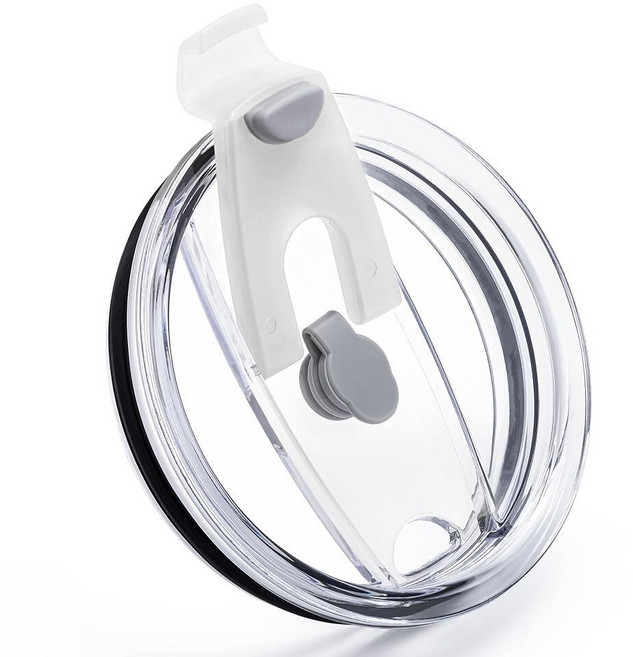 Prurex 591.5ml(20온스) 텀블러 뚜껑 예티 텀블러 SUN 선캡WILL 등용 교체 흘림 방지 뚜껑 2팩 컵용 커버 (블랙 2팩) 152190