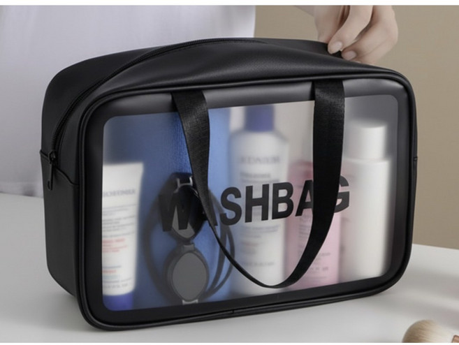 탄탄한 목욕가방 방수 수영가방, 블랙