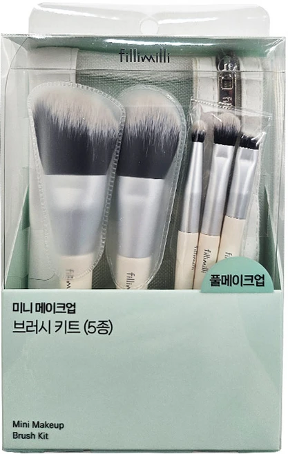 필리밀리 미니 메이크업 브러시 키트, 1개, 5종세트 - 쿠팡
