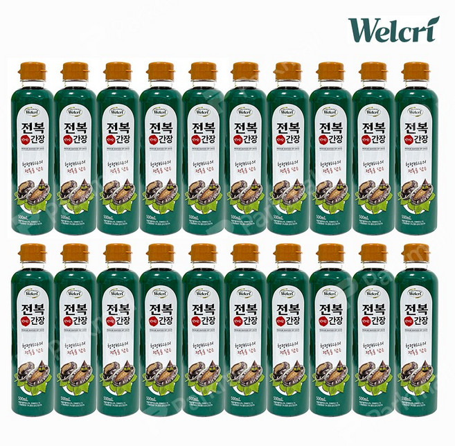 웰크리 맛더한 전복간장 500mlx20p (무료배송 어간장 만능간장 양념장 명절 선물세트 추석 설), 벌크, 20개, 500ml