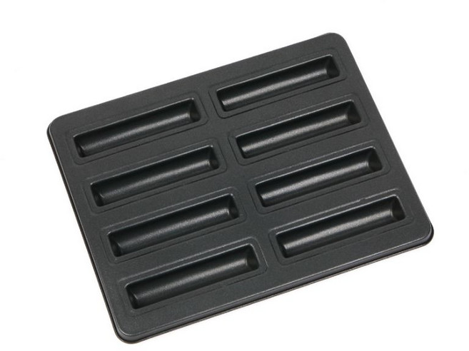 바통틀-8구 마들렌 모양틀 사각 베이킹틀 휘낭시에 모양빵틀, 1개